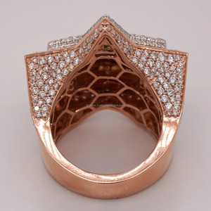 แร็ปเปอร์ CVD Lab R B แหวนผู้ชาย3dstar ประดับเพชร925ได้รับการรับรองจาก IGI - Product Image 4