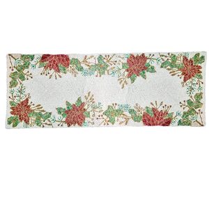 Chemin de table brodé de Noël, tissu rectangulaire, tapis et sous-plats antidérapants - Product Image 2
