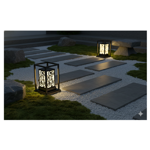 Lampes de jardin Vietnam CM Decor pour extérieur/villa/jardin, semi-encastrées, avec plan de conception AutoCAD, en acier/inox détachable, blanc chaud, 100 lm/W - Product Image 1