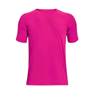 T-shirt décontracté pour homme, bleu uni, à séchage rapide, manches courtes, coupe classique, col rond, en polyester, idéal pour l'été – Vente en gros - Product Image 4