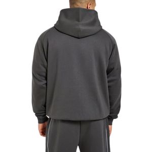 Ensemble de survêtement gris anthracite pour homme, sweat à capuche et pantalon de jogging assorti, deux pièces, décontracté, sportswear, streetwear, pull à capuche - Product Image 5