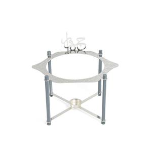 Plato de servir árabe dorado inspirado en el estilo Majlis, plato de buffet de cristal con caligrafía, juego de calentador de alimentos con tapa. - Product Image 4