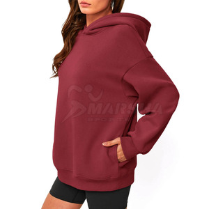Sweat à capuche en coton pour femme, style pull, surdimensionné, pour l'hiver, avec logo personnalisé, écologique et respirant, service OEM disponible - Product Image 4