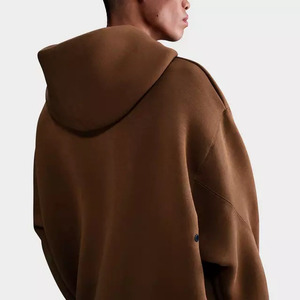 Sweat à capuche décontracté pour homme, motif uni, coupe droite, tissu tricoté polyester/coton, col à capuche, poche hiver - Product Image 5