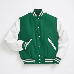 Chaqueta Varsity de Lona con Corte Holgado, Comodidad Premium, Detalles Deportivos Atemporales, Chaqueta de Invierno Práctica, Elegante y Transpirable - Product Image 5
