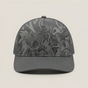 Unisex Mesh Trucker <b>Cap</b> Camouflage Pattern Adjustable <b>Flat</b> Brim 6-Panel Hat Spring <b>Summer</b> Casual Wear - Product Image 1