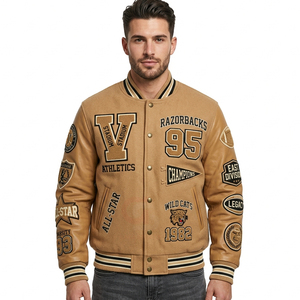 Nouvelles vestes de baseball universitaires pour hommes, style Letterman, avec design personnalisé, pour un look décontracté et urbain. - Product Image 6
