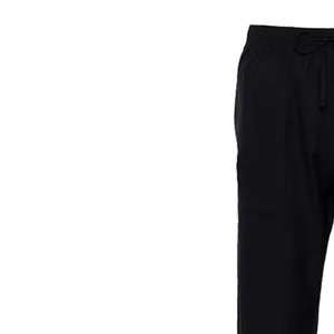 Pantalones de chándal de invierno para hombre, negros, 100% algodón, anti-bolitas, con cintura elástica y cordón, estilo casual, jogger, de punto de peso medio, frente liso - Product Image 4