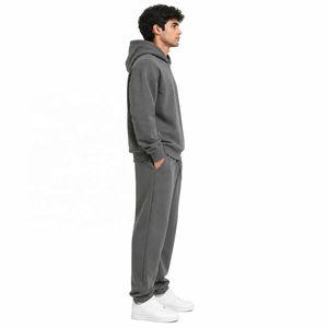 Heavy Fleece Winter Warm Hoodie & Jogger Set for OEM Soft Fabric Men's <b>Tracksuit</b> Drop Shoulder Sweatshirts Streetwear Supplier - Product Image 4