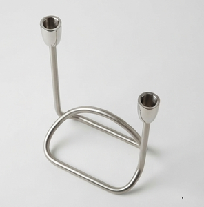 Candelabro Moderno de Acero Inoxidable de 2 Brazos, Portavelas Metálico Minimalista para Decoración del Hogar - Product Image 3