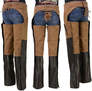 Samroz Sports Leather Premium Leather Motorcycle <b>Riding</b> <b>Chaps</b> for Women Bikers - Product Image 3