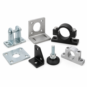 Support en L en acier inoxydable avec trou central et trous de fixation pour fixation industrielle de roulement de moteur et engrenage - Product Image 4