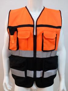 Gilet de sécurité haute visibilité couleur personnalisée avec poche pour travaux routiers nocturnes, logo personnalisé - Product Image 1