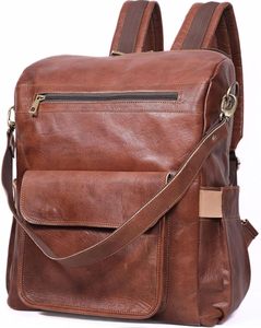 OEM Custom Women’s Leather Laptop <b>Backpack</b> <b>Brown</b> Designer <b>Backpack</b> Purse for Office Travel Daily Use - Product Image 1