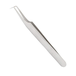 Pince à épiler allemande en acier inoxydable pour extensions de cils, à pointe incurvée et fine, pour retrait de cils, usage professionnel en salon de beauté - Product Image 3