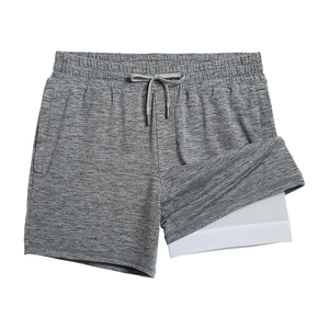 Shorts décontractés pour hommes en maille respirante avec lacets, entrejambe de 6/9 pouces, 100 % polyester, fermeture à cordon pour la gym et l'entraînement - Product Image 5