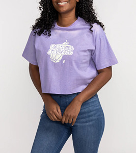Camiseta Corta con Estampado Gráfico para Mujer, Top Corto Informal de Algodón Oversize - Product Image 1