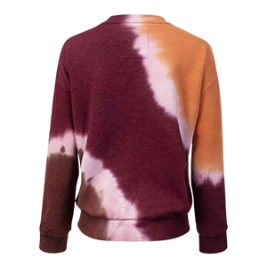 Sudadera Unisex con Cuello Redondo y Estampado Tie-Dye, Corte Regular, Tejida, Informal, para Otoño - Product Image 1
