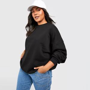 Sudadera Extra Grande para Mujer, 100% Algodón, Cuello Redondo, Logotipo 3D Premium, Sudadera Extra Grande al por Mayor - Product Image 1