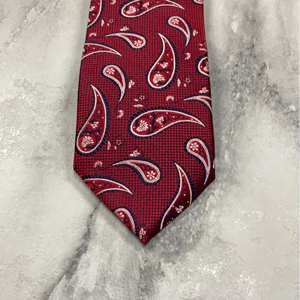 Corbata de Seda Roja con Paisley de Lujo para Hombre, Corbata de Diseñador Premium, Elegante para Bodas, Negocios, Fiestas, Oficina, Accesorio Clásico - Product Image 3
