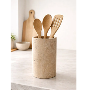 Marble Spoon Holder Elegant kitchen Countertop Cutlery Holder Dishwasher Safe & Kitchen <b>Storage</b> Spoon Holder - Product Image 2
