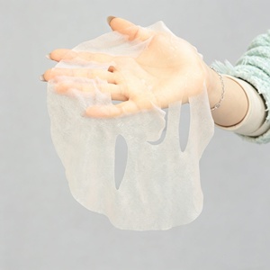 <span class=keywords><strong>Masque</strong></span> facial en tissu non tissé biodégradable teinté aux pigments végétaux Y181, substrat en fibre végétale de cerisier, norme coréenne, feuille sèche - Product Image 4
