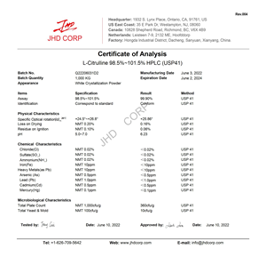 Poudre de L-Citrulline 99% de qualité <span class=keywords><strong>alimentaire</strong></span> en vrac pour la nutrition sportive et les compléments alimentaires - Product Image 2