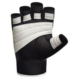 Half Finger Fitness <b>Gloves</b> PU Leather Black White Gold Gym <b>Weight</b> Lifting Unisex Lace-Up Shockproof Breathable Lightweight - Product Image 3