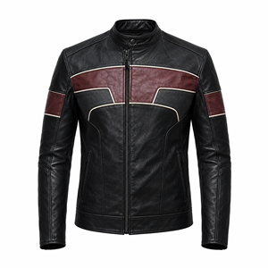 Premium Men's Cafe Motorcycle <b>Jacket</b> Racer <b>Leather</b> <b>Jacket</b> Genuine Full Grain <b>Leather</b> Fashion Biker Coat Private Label Wholesale - Product Image 1