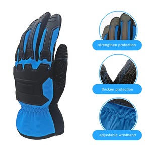 Custom Anti Slip Silicone Mechanic <b>Gloves</b> <b>Touchscreen</b> Fingers PU Polyester Cotton Wrist Length Winter Outdoor Work <b>Gloves</b> OEM - Product Image 2