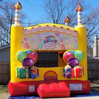 Châteaux gonflables de saut gonflable de partie géante d'enfants gâteau d'anniversaire maison de rebond pour l'anniversaire