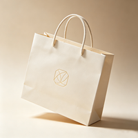 Sacs de shopping en papier kraft de luxe avec logo personnalisé, résistants, écologiques et recyclables |   Sacs cadeaux et sacs pour artisanat en gros