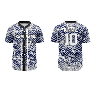 Maillot de baseball tendance à sublimation, manches courtes, col en V, tissu léger, doux, respirant, confortable, personnalisable, unisexe - Product Image 6
