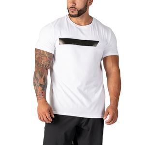 T-shirt d'entraînement personnalisé pour homme, manches courtes, tissu tricoté avec impression photo pour l'entraînement en salle de sport, t-shirts personnalisés imprimés - Product Image 4
