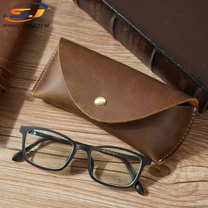 Slim Profile Genuine Leather Glasses Sleeve Elegant <b>Spectacle</b> <b>Case</b> Wholesale International Shipping LGC-0083 - Product Image 4