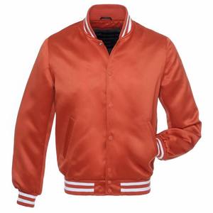 แจ็คเก็ตเบสบอลผ้าฝ้ายฟลีซแบบกำหนดเองสำหรับผู้ชาย แจ็คเก็ต Letterman แบบเปล่า แจ็คเก็ต Varsity แบบสั่งทำพิเศษ - Product Image 1