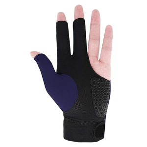 Guantes de billar transpirables y elásticos personalizados de tres dedos al por mayor, guantes de snooker de la mejor calidad para hombres y mujeres - Product Image 2