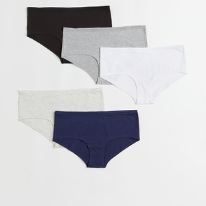 Conjunto de 6 bragas tipo boyshort de encaje, sexys, de algodón, sin aros, transpirables, de talle bajo, informales y cómodas, con logotipo personalizado para mujer. - Product Image 1