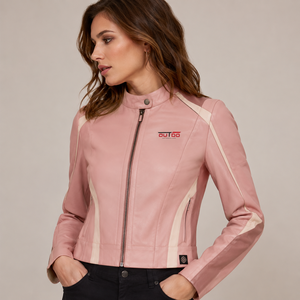 <b>Lightweight</b> <b>Women</b> Leather <b>Jacket</b> Casual Clothing <b>Women</b> Leather <b>Jacket</b> Crafted With Soft Leather Material Comfortable Interior - Product Image 1