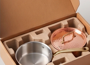 Copper Sauce <b>Pan</b> With Stainless Steel Lining And Brass Handle For Gas And Induction Cooker Modern Design Durable Kitchenware - Product Image 5
