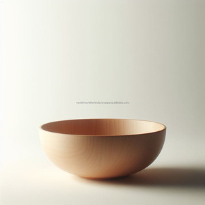 Ensemble de saladiers en bois d'acacia rustique Artisanat de qualité Bol à fruits en bois décoratif poli écologique pour élégant - Product Image 2