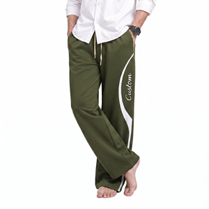 Men's Oversized <b>Jogger</b> Pants Custom Logo Streetwear Casual <b>Trousers</b> Wholesale Manufacturer Solid Olive Green <b>Jogger</b> For Men - Product Image 3