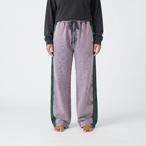 <b>Women</b>’s Custom Acid Wash Star Print Side Stripe Oversized Loose Fit Cotton <b>Jogger</b> Sweatpants Wide Leg <b>Baggy</b> Casual Fashion Pants - Product Image 1