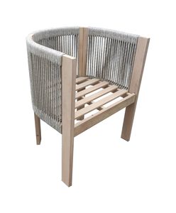 Binh Phu Chaise de salle à manger d'extérieur tissée en corde moderne avec cadre en bois durable 4 places écologiques pour hôtels et villas Made Vietnam - Product Image 4