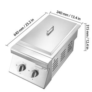 Doppio Bruciatore Laterale a Propano Liquido da 15.000 BTU per Cucina Esterna, in Acciaio Inox 304, Convertibile a Gas Naturale per Griglie da Campeggio - Product Image 2