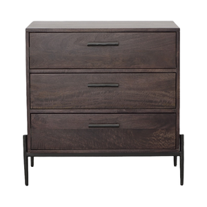 Table de nuit moderne et élégante en finition noyer pour meubles de maison ou meubles de chambre à coucher d'hôtel - Product Image 1