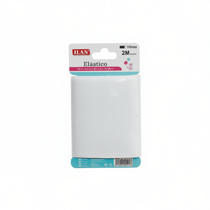 Fascia elastica Iln 100 mm 2 m bianca per artigianato e cucito - Product Image 1