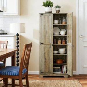 Gabinete de Almacenamiento Gris para Sala de Estar, Gabinete de Almacenamiento de Alimentos para Cocina - Product Image 1