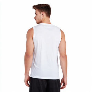 Camiseta sin mangas con cuello redondo para hombre, camiseta holgada para gimnasio, camisetas sin mangas ligeras de verano para hombre - Product Image 6