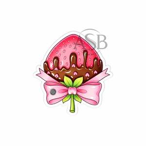 Strawberry Bow Lash Tile Acrylic Sustainable Eyelash Extension Palette Custom Logo <b>Chocolate</b> Covered Strawberry Lash Palette - Product Image 5
